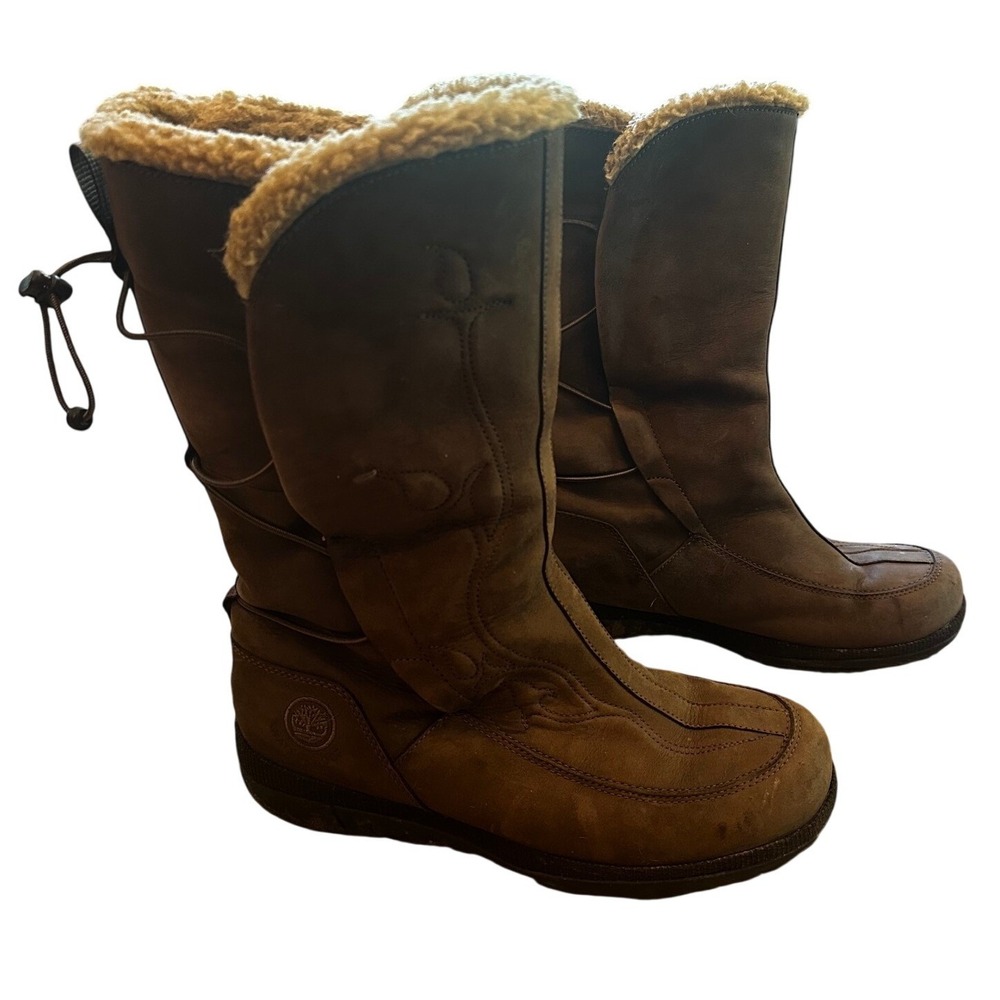 Timberland Brown Leather Waterproof Winter Boots Women's 7.5